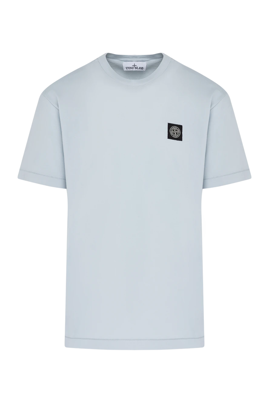 Stone Island man gray men's cotton t-shirt купить с ценами и фото 179034 - photo 1