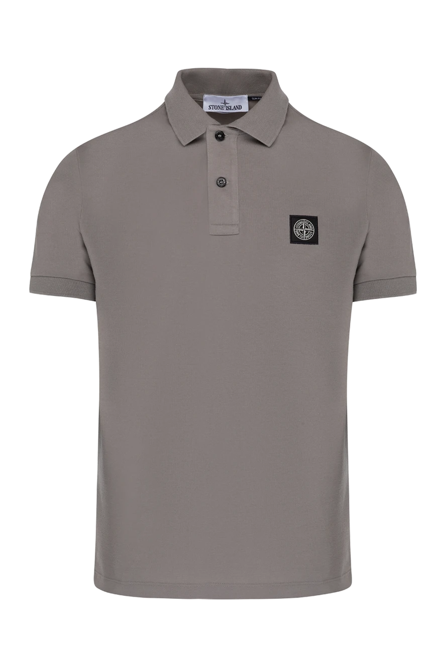 Stone Island man men's beige cotton and elastane polo купить с ценами и фото 179036 - photo 1