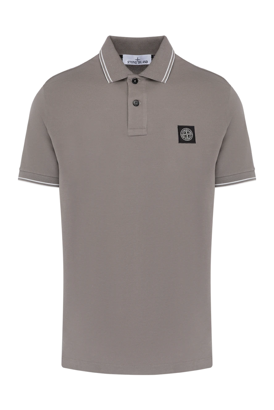 Stone Island man men's beige cotton and elastane polo купить с ценами и фото 179037 - photo 1