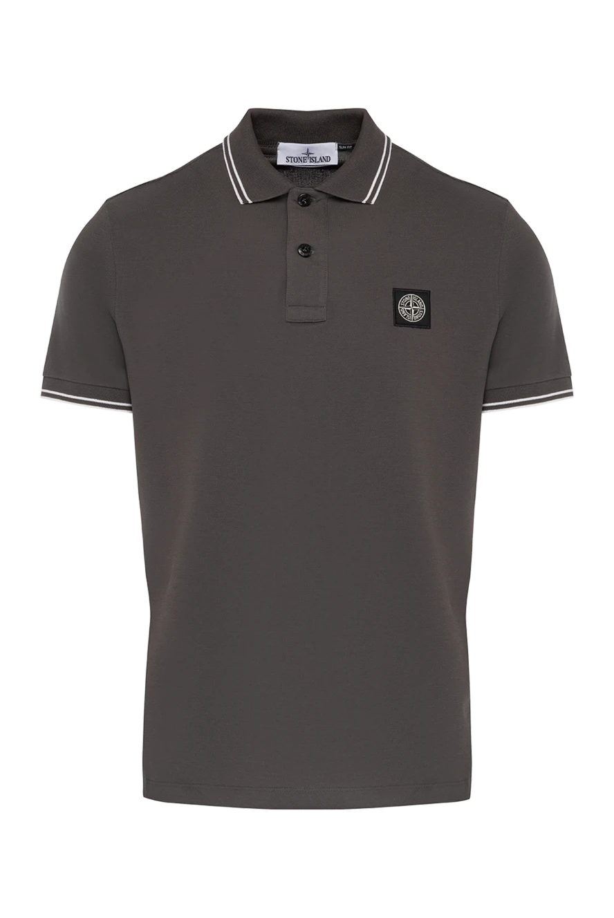 Stone Island man men's gray polo made of cotton and elastane купить с ценами и фото 179041 - photo 1