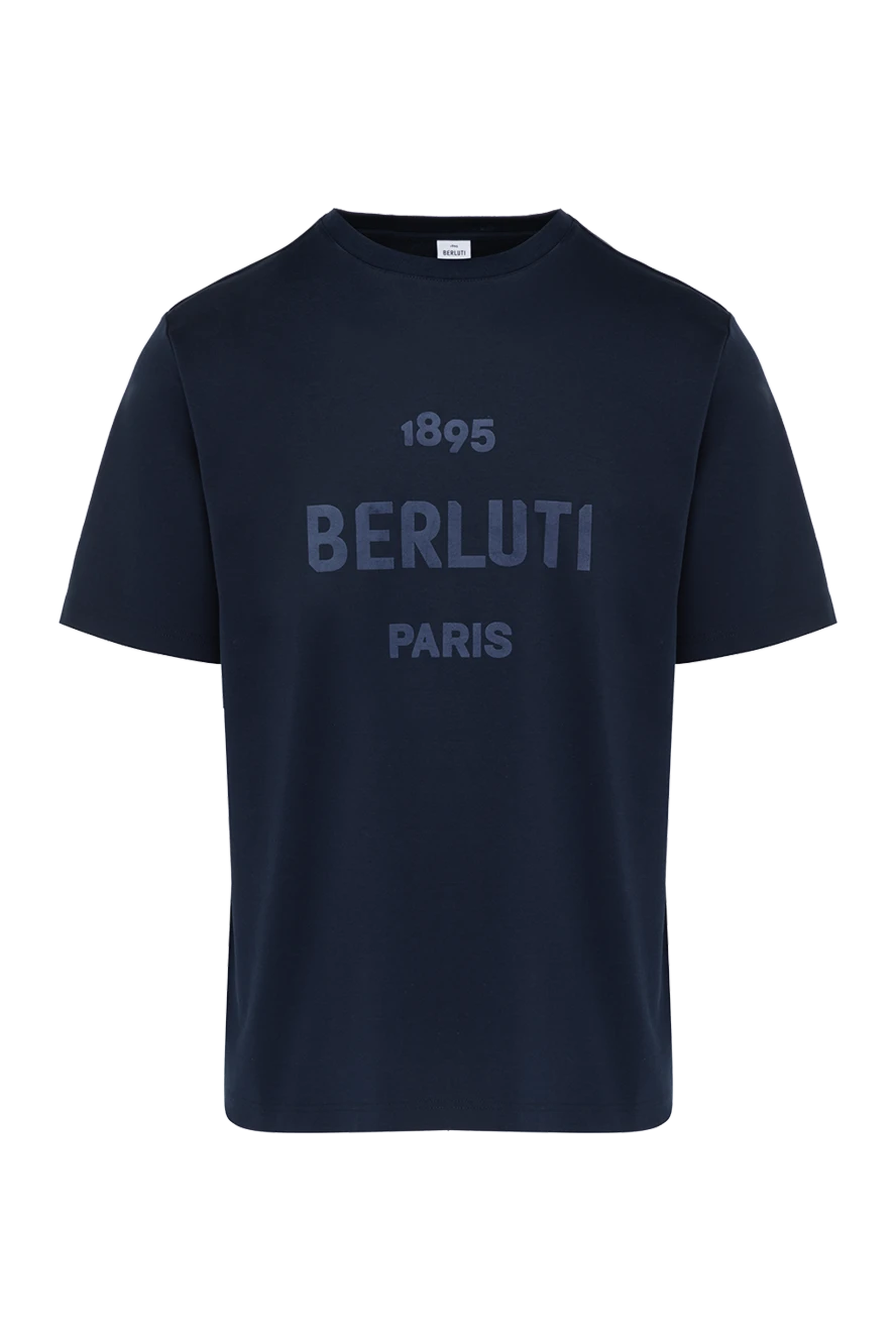 Berluti man blue cotton t-shirt for men купить с ценами и фото 179064 - photo 1