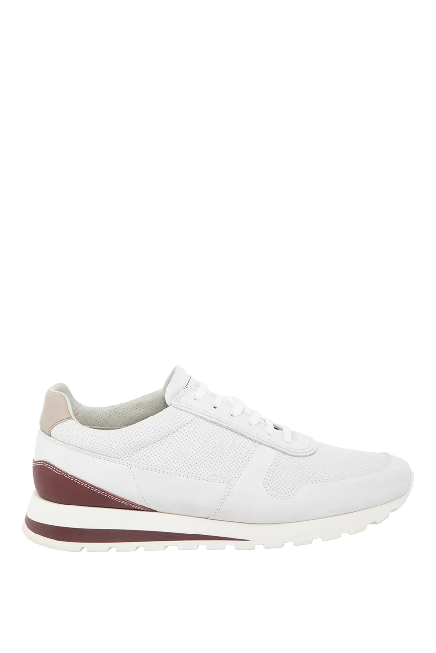 Brunello Cucinelli men's white suede sneakers 179072 - photo 1