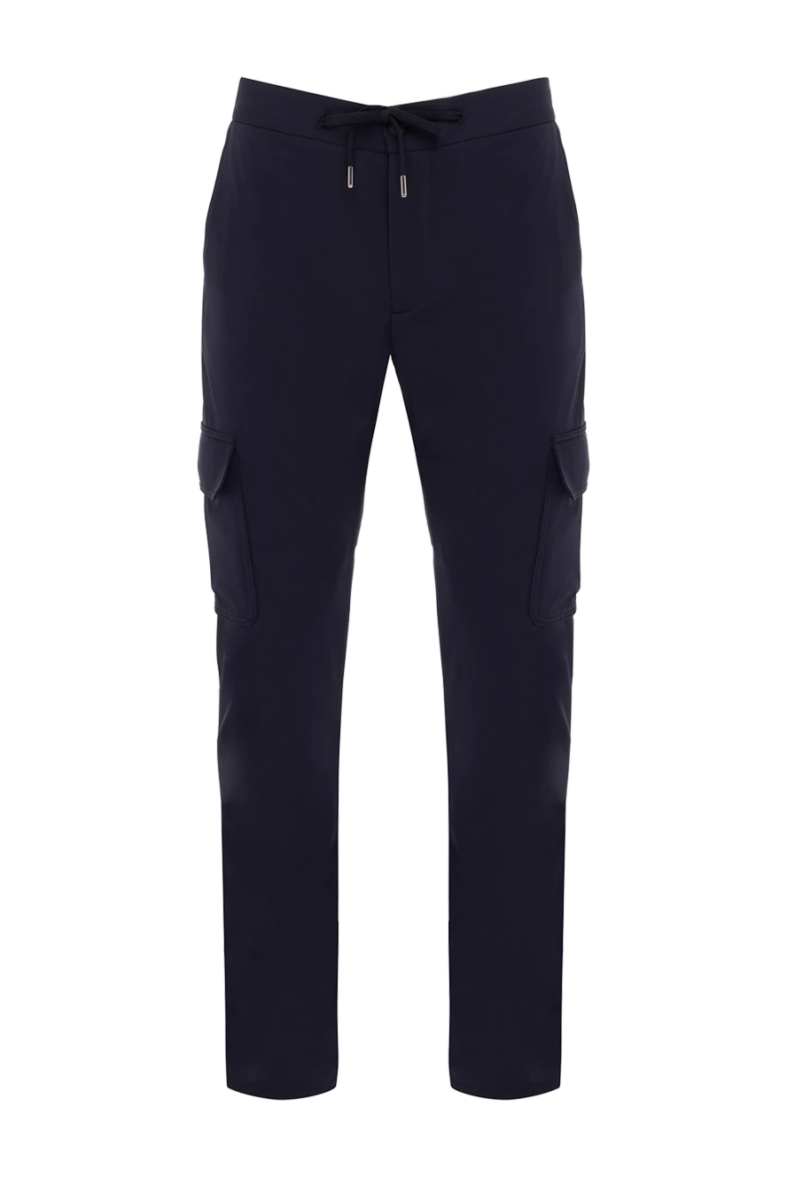 Cesare di Napoli man men's blue trousers made of polyamide and elastane купить с ценами и фото 179075 - photo 1