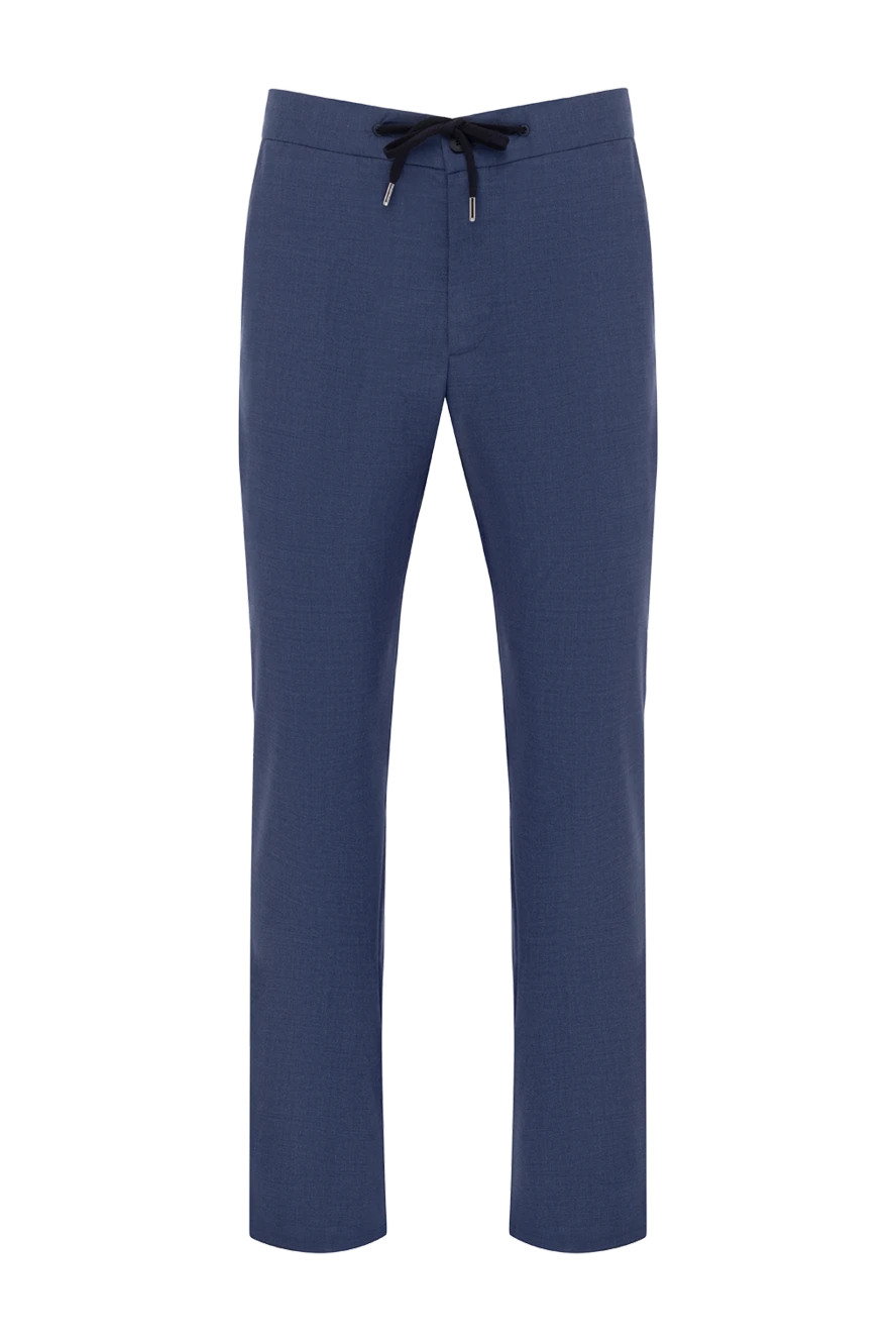 Cesare di Napoli man men's blue trousers made of wool купить с ценами и фото 179076 - photo 1