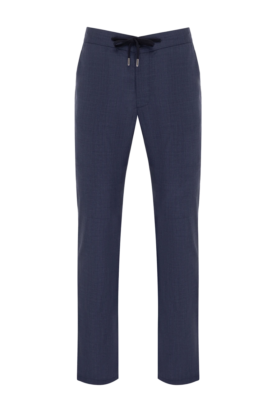 Cesare di Napoli man men's blue trousers made of wool купить с ценами и фото 179079 - photo 1