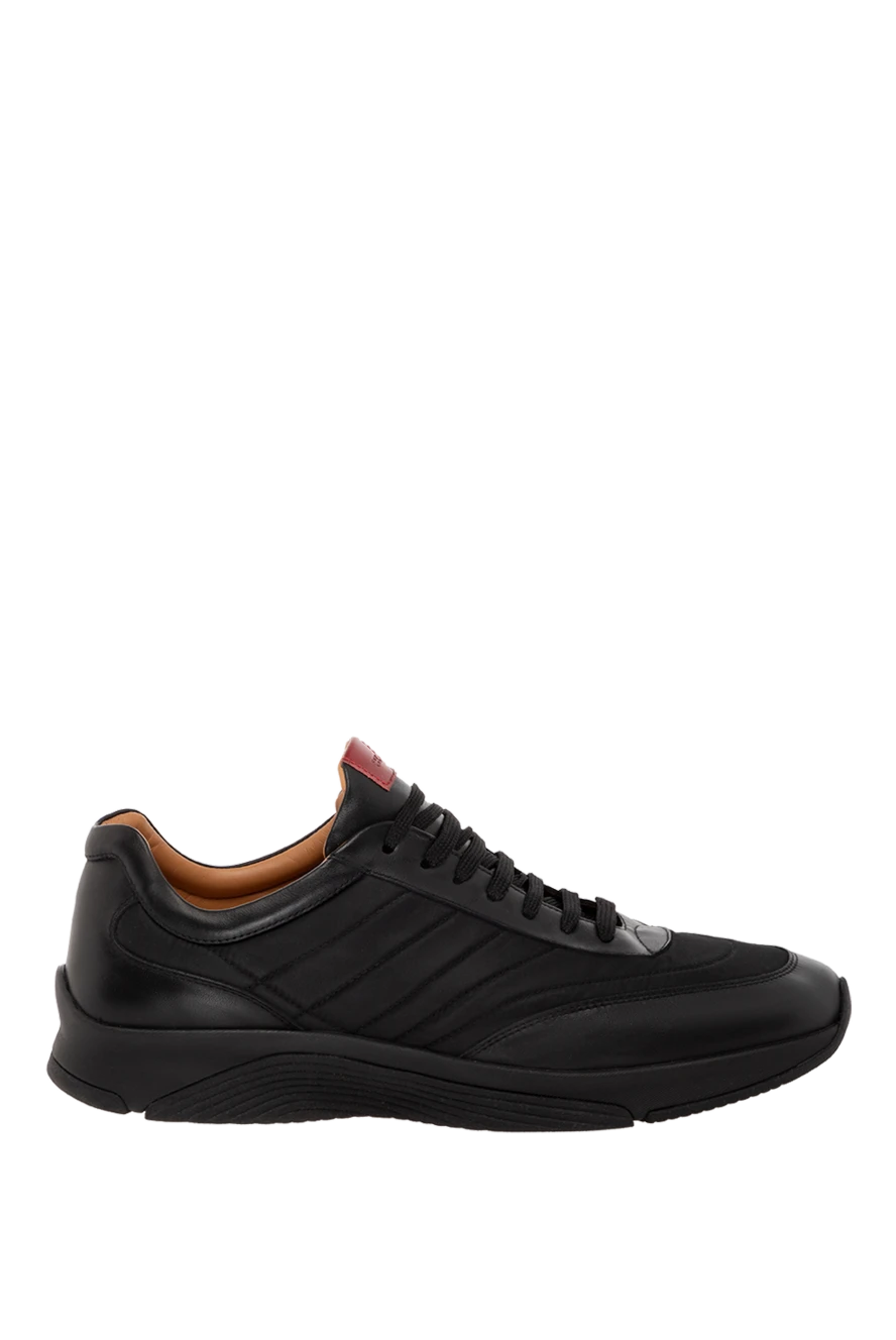 Kiton black men's sneakers made of polyamide and genuine leather 179097 - photo 1