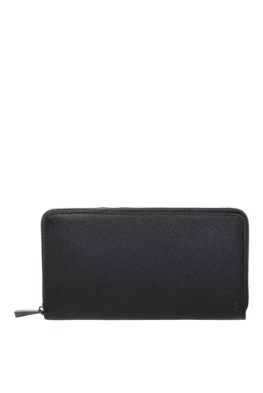 Serapian man black men's clutch made of genuine leather купить с ценами и фото 179139 - photo 1