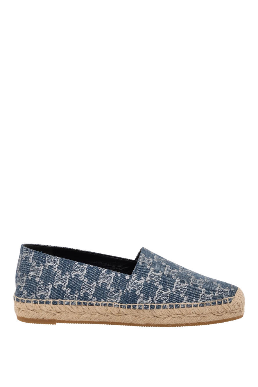 Celine woman women's blue cotton espadrilles купить с ценами и фото 179148 - photo 1