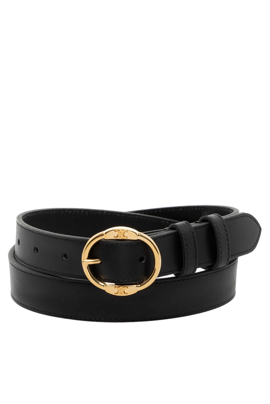 Celine woman black women's belt made of genuine leather купить с ценами и фото 179168 - photo 1