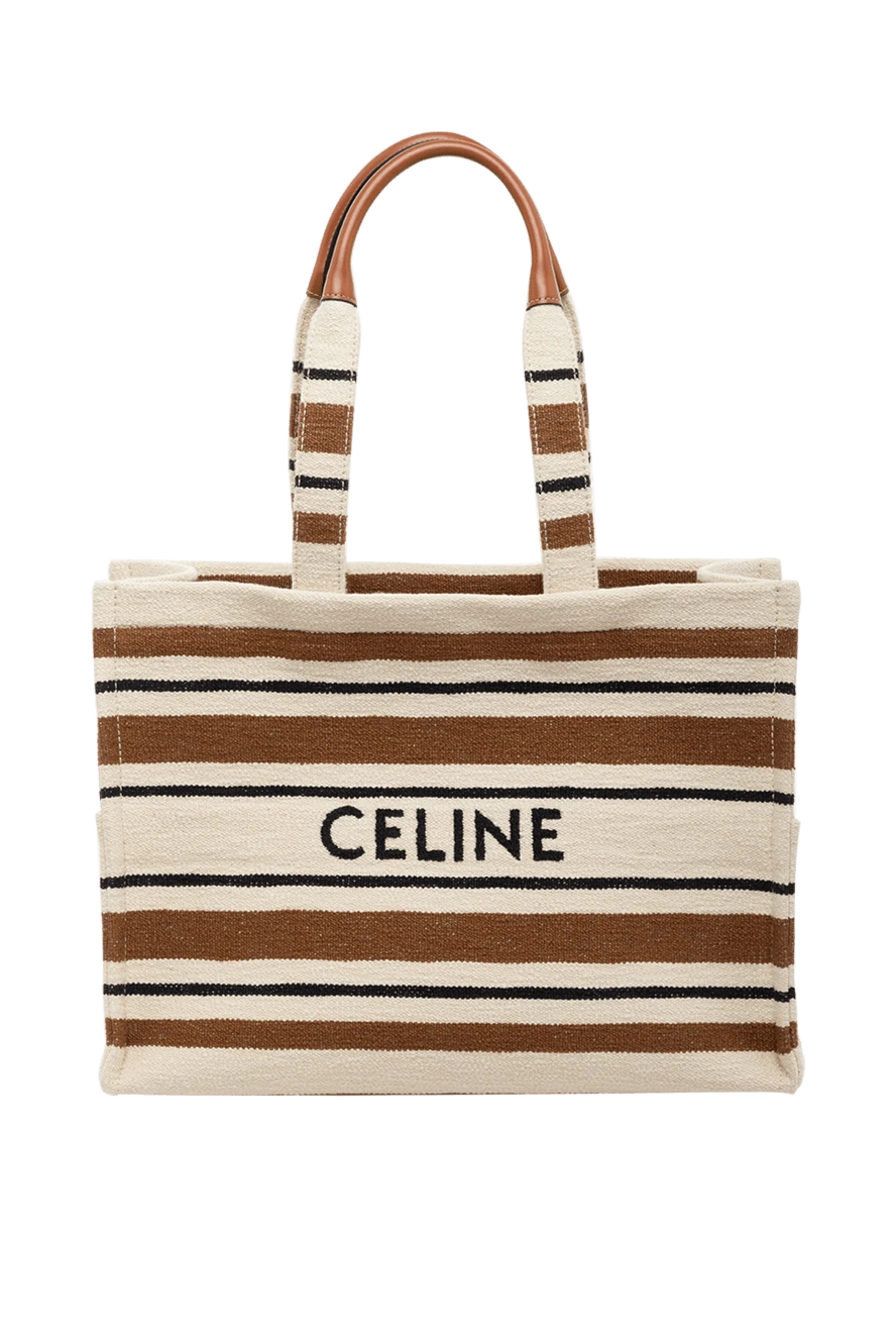 Celine woman women's beige textile bag купить с ценами и фото 179190 - photo 1