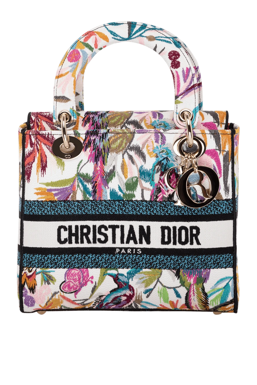 Dior woman women's blue textile bag купить с ценами и фото 179200 - photo 1