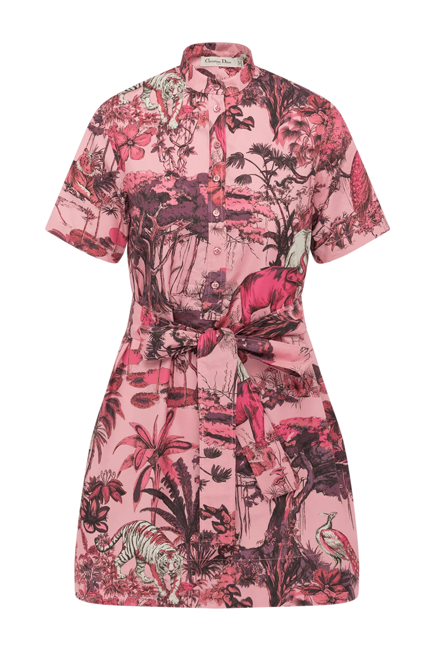 Dior woman women's pink dress made of silk and cotton купить с ценами и фото 179204 - photo 1