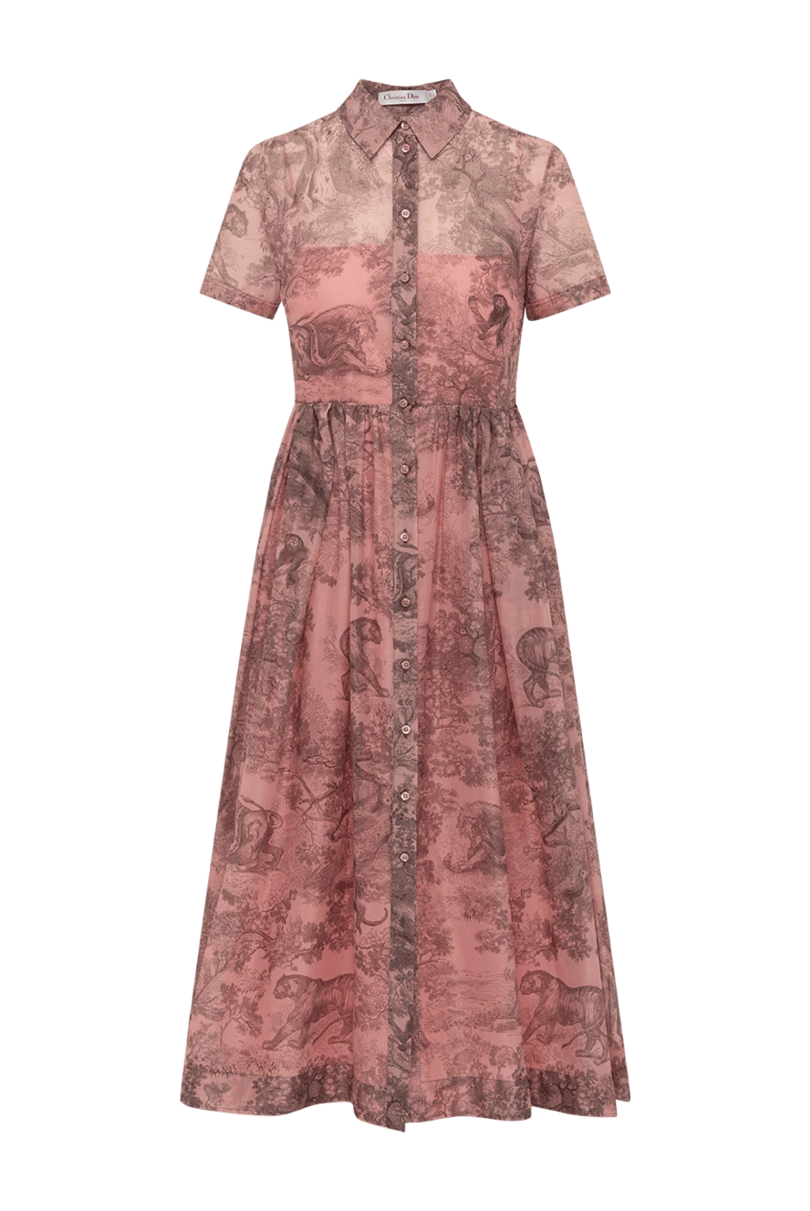 Dior woman women's pink cotton dress купить с ценами и фото 179205 - photo 1