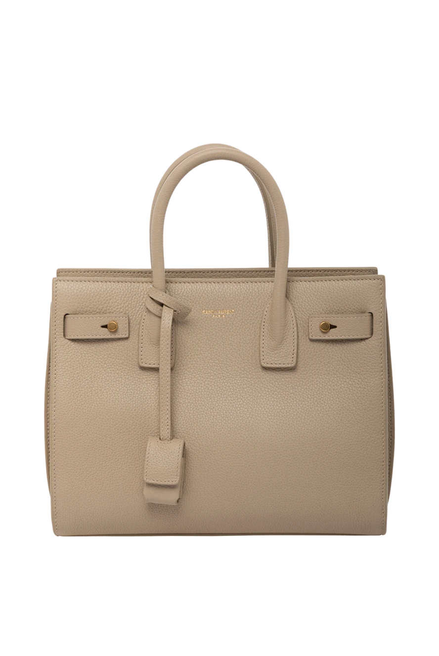 Saint Laurent woman women's bag, beige, made of genuine leather купить с ценами и фото 179242 - photo 1