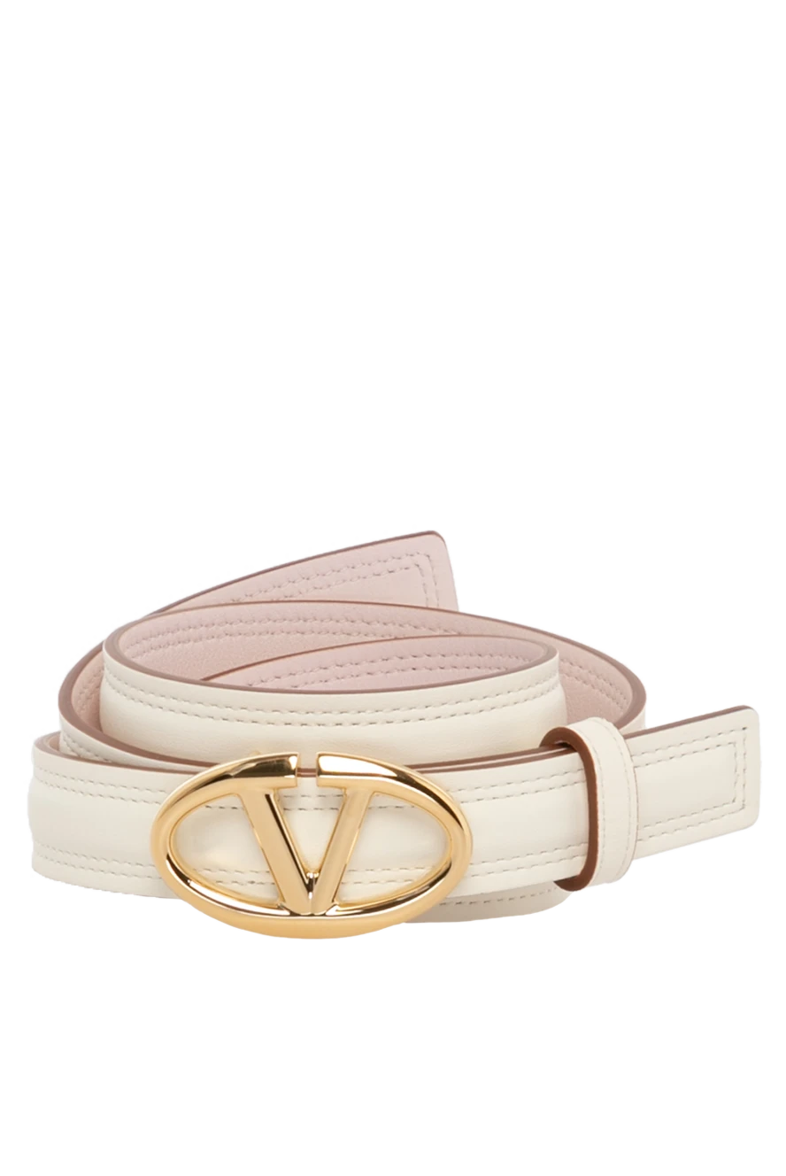 Valentino woman women's white belt made of genuine leather купить с ценами и фото 179269 - photo 1