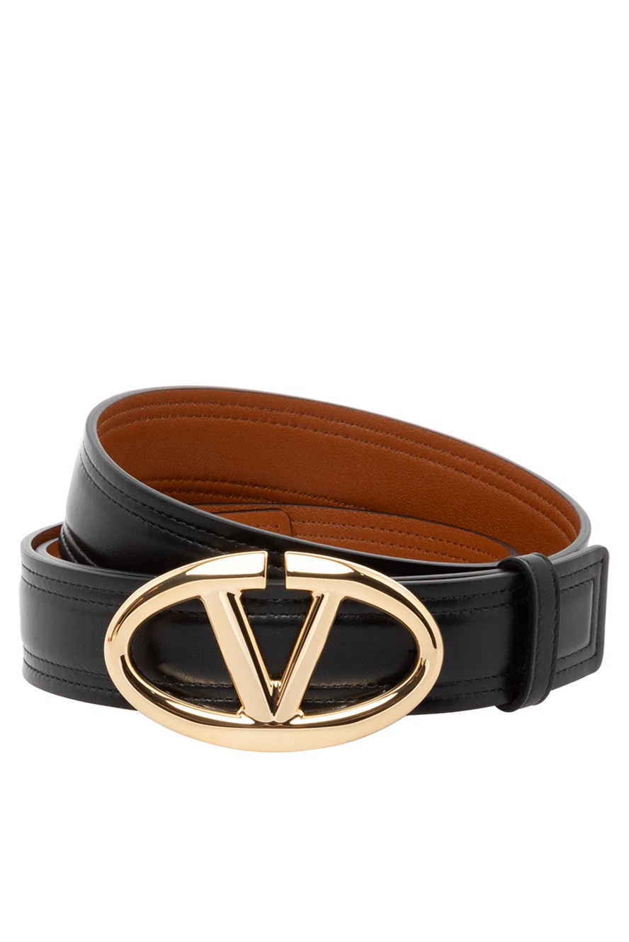 Valentino woman black women's belt made of genuine leather купить с ценами и фото 179270 - photo 1