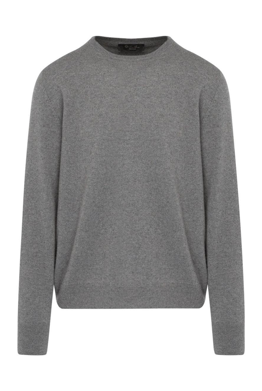 Loro Piana man long sleeve men's gray cashmere jumper купить с ценами и фото 179285 - photo 1