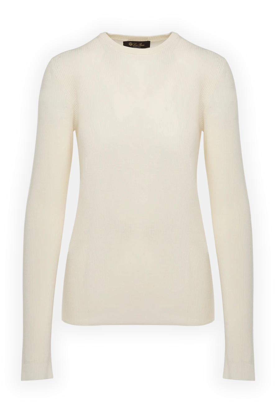 Loro Piana woman women's white wool jumper купить с ценами и фото 179302 - photo 1