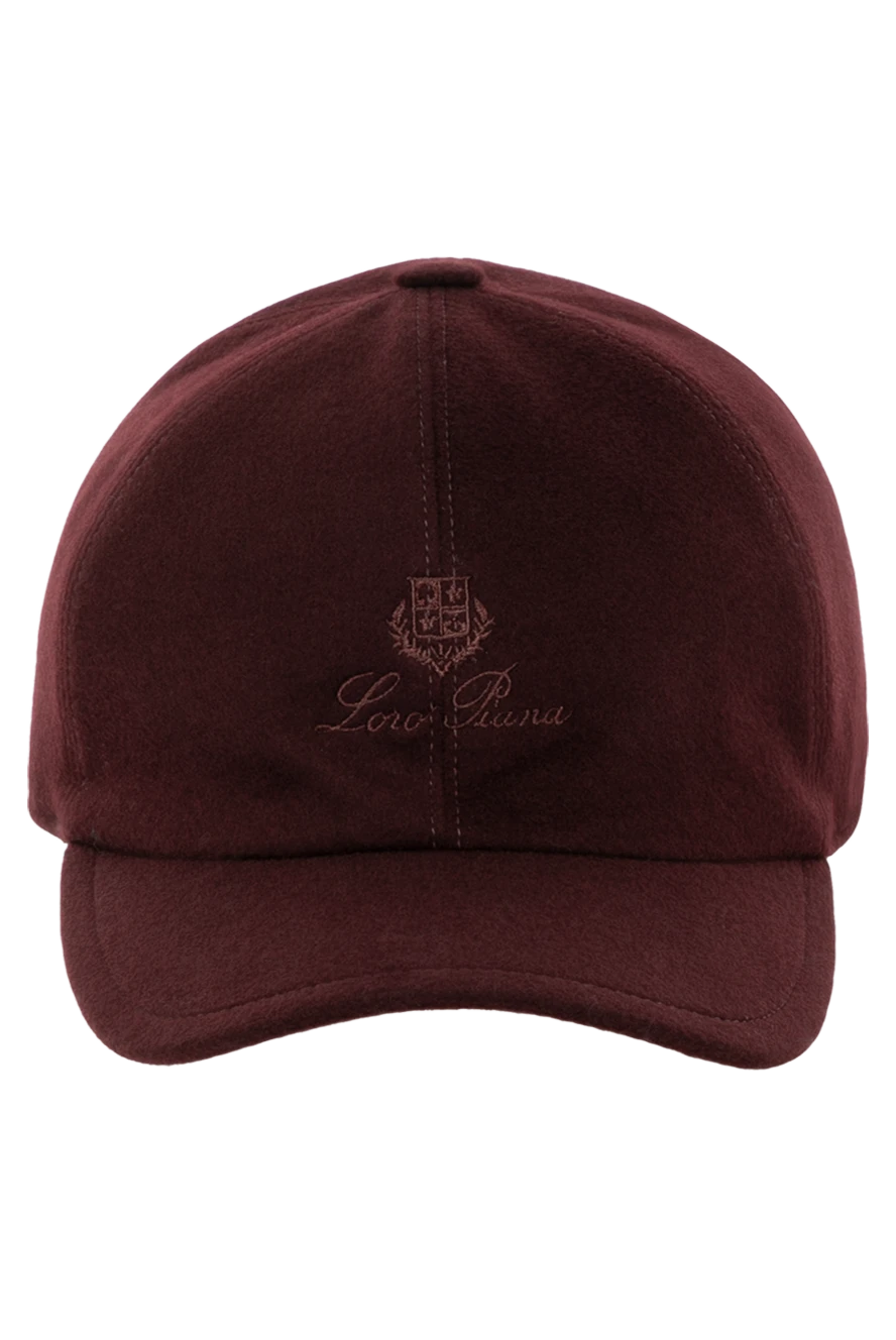 Loro Piana man men's burgundy cashmere cap купить с ценами и фото 179309 - photo 1