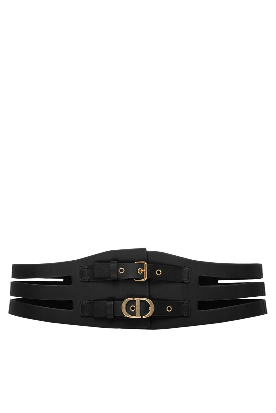 Dior woman women's black belt made of genuine leather купить с ценами и фото 179318 - photo 1