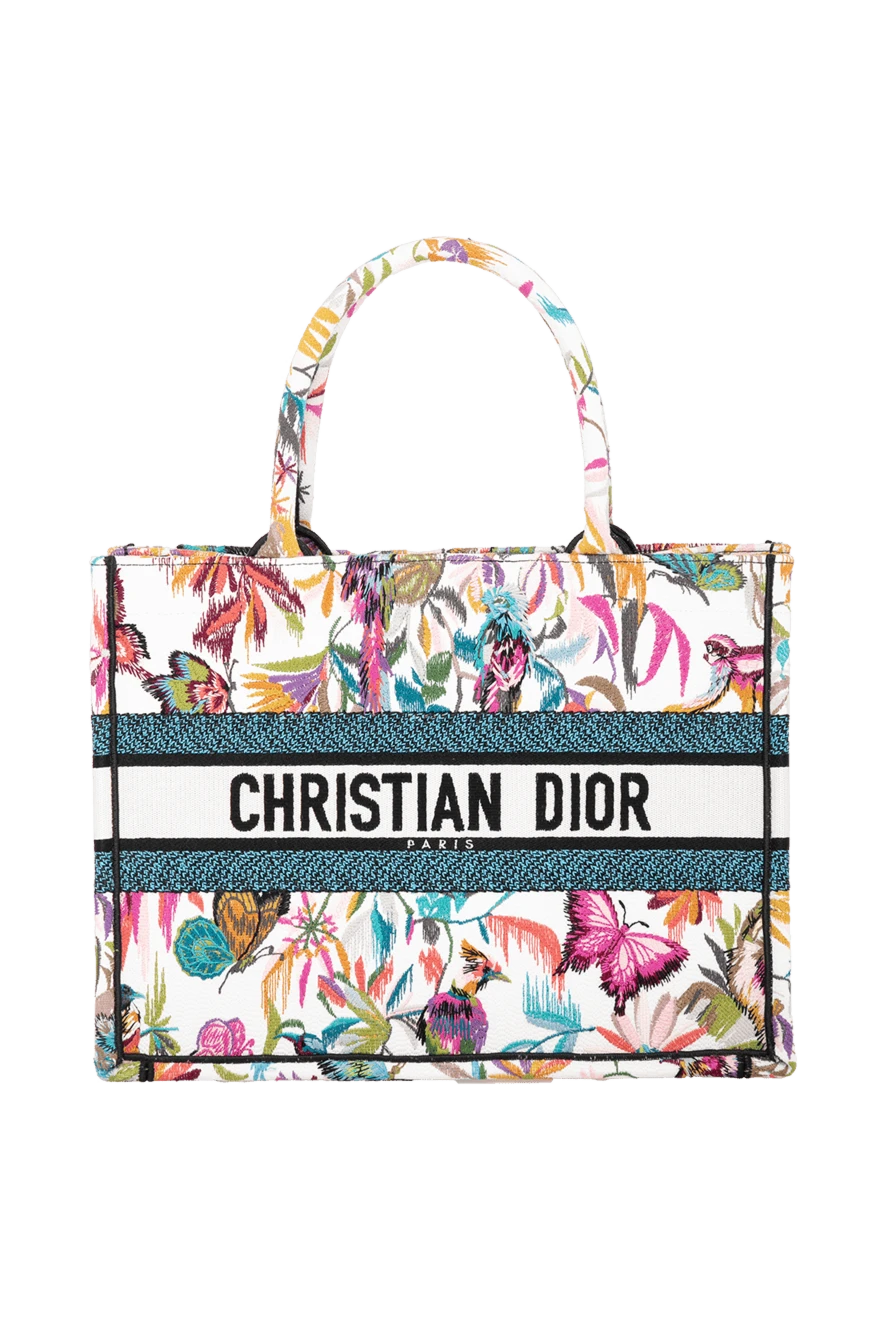 Dior woman women's blue cotton shopper bag купить с ценами и фото 179320 - photo 1