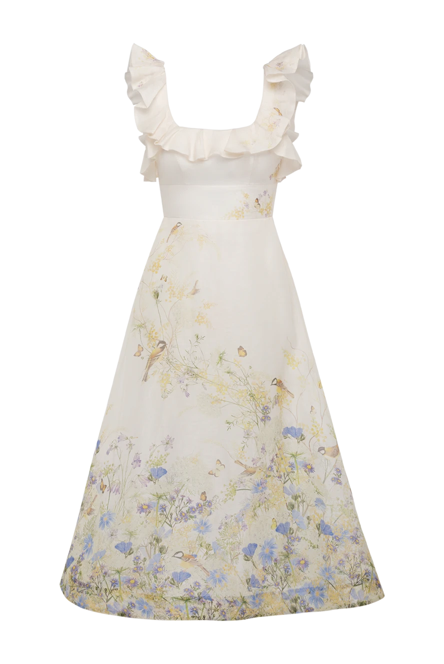 Zimmermann платье миди из льна с открытой спиной и цветочным принтом
179352 - фото 1
