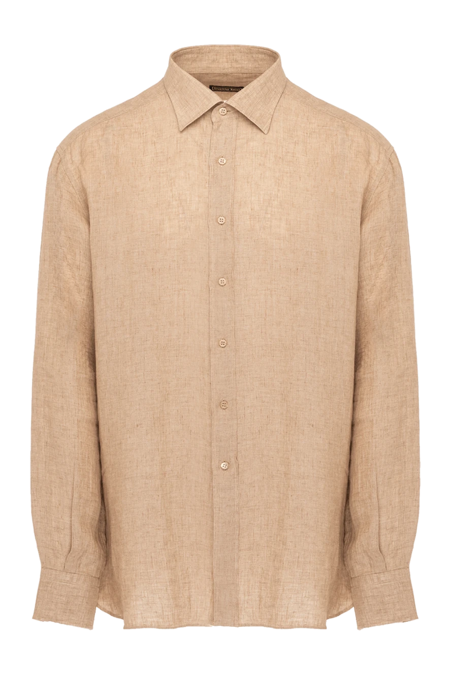 Stefano Ricci beige linen shirt for men 179357 - photo 1