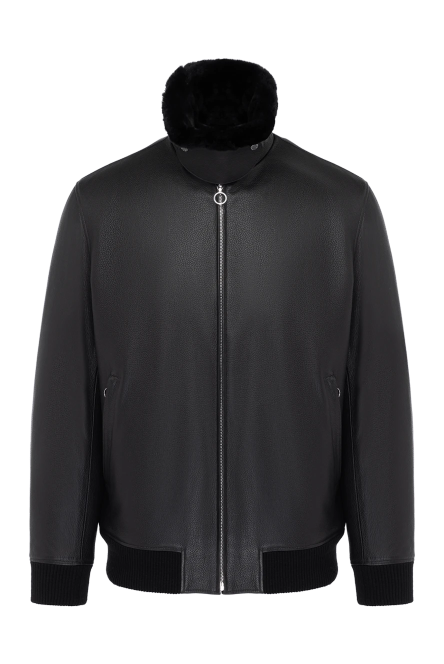 Seraphin мужская черная куртка из натуральной кожи с мехом 179374 - фото 1