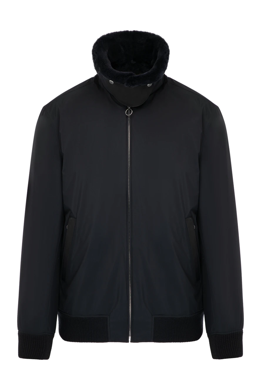 Seraphin men's blue jacket made of nylon and fur 179386 - photo 1