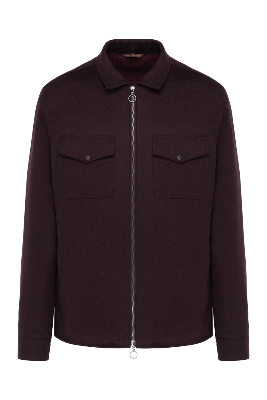 Seraphin куртка на меху мужская бордовая из кашемира 179399 - фото 1