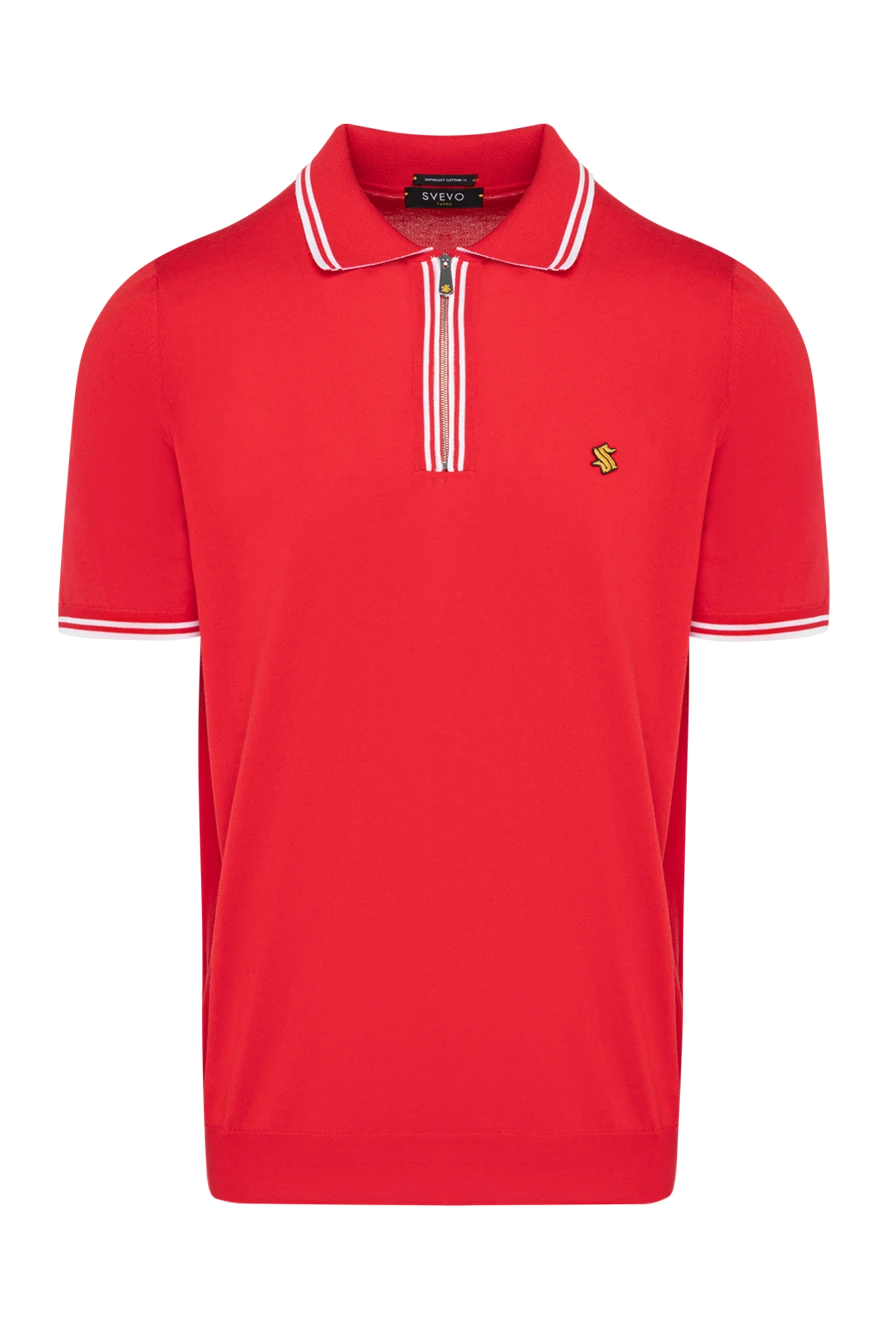 Svevo man men's red cotton polo купить с ценами и фото 179405 - photo 1