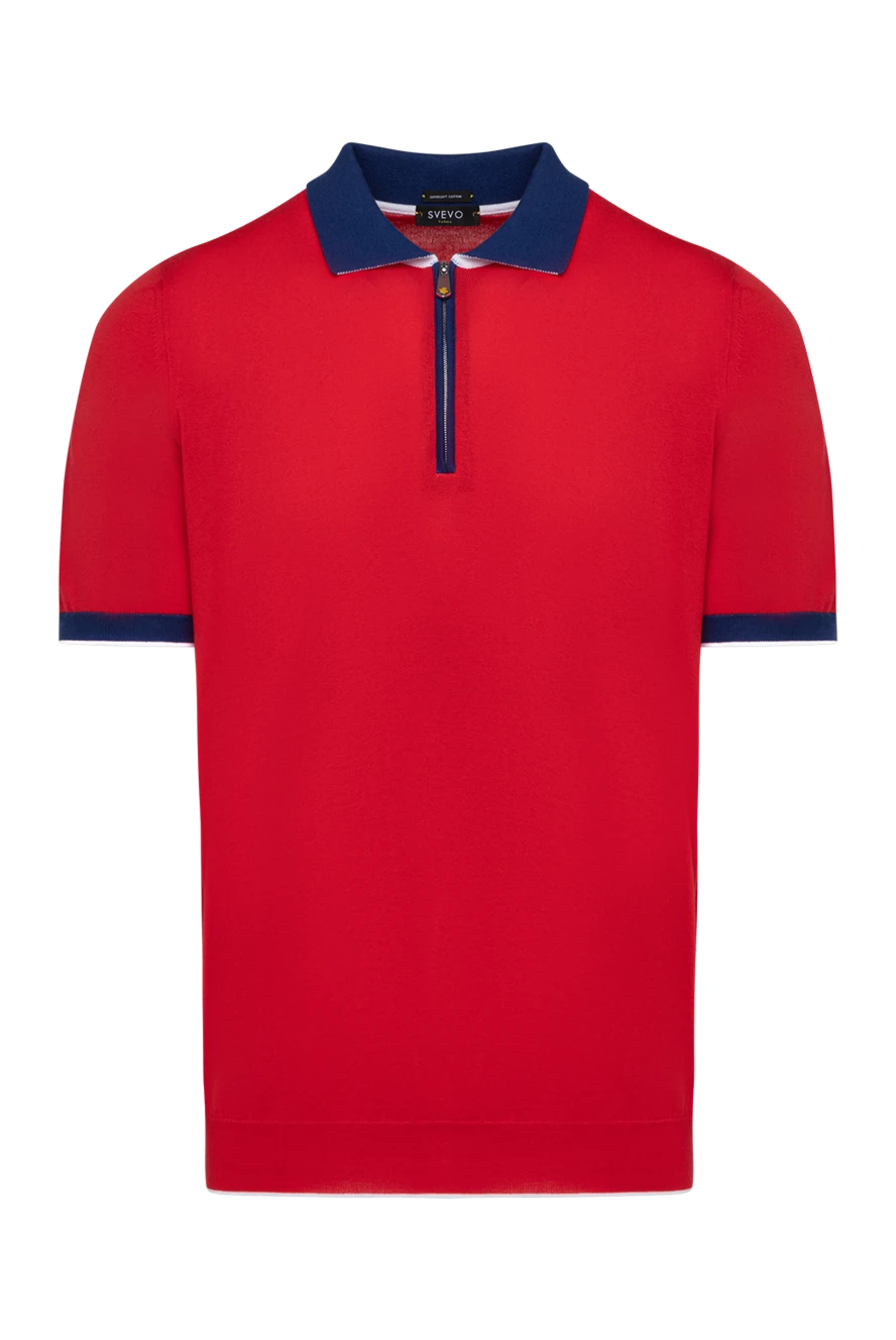 Svevo man men's red cotton polo купить с ценами и фото 179407 - photo 1