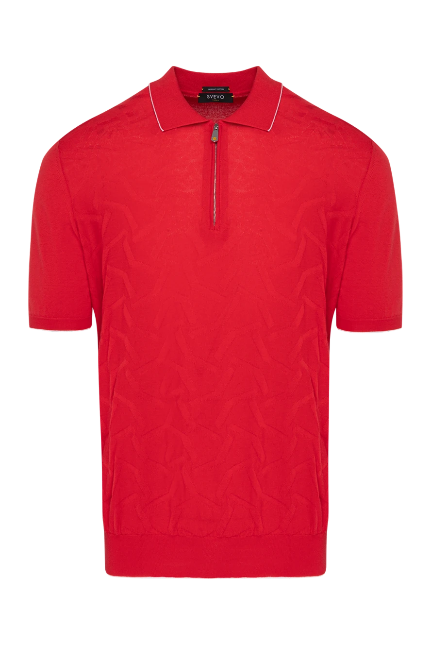 Svevo man men's red cotton polo купить с ценами и фото 179408 - photo 1