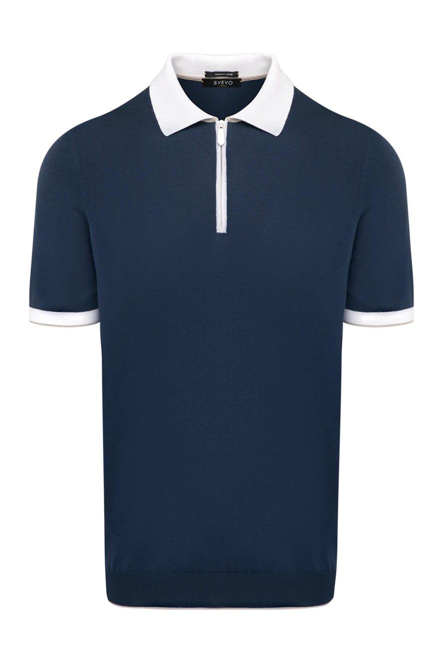 Svevo man men's blue cotton polo купить с ценами и фото 179409 - photo 1