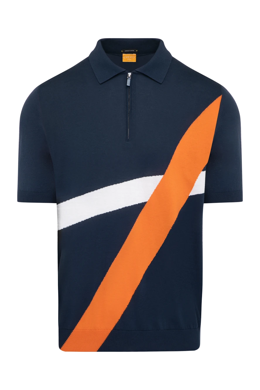 Svevo man men's blue cotton polo купить с ценами и фото 179410 - photo 1