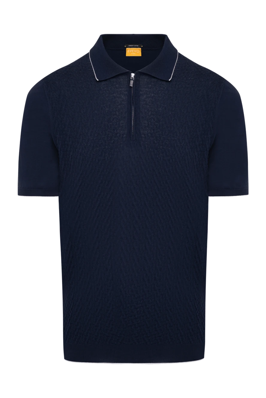 Svevo man men's blue cotton polo купить с ценами и фото 179411 - photo 1