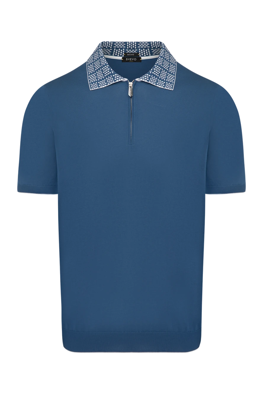 Svevo man men's blue cotton polo купить с ценами и фото 179412 - photo 1