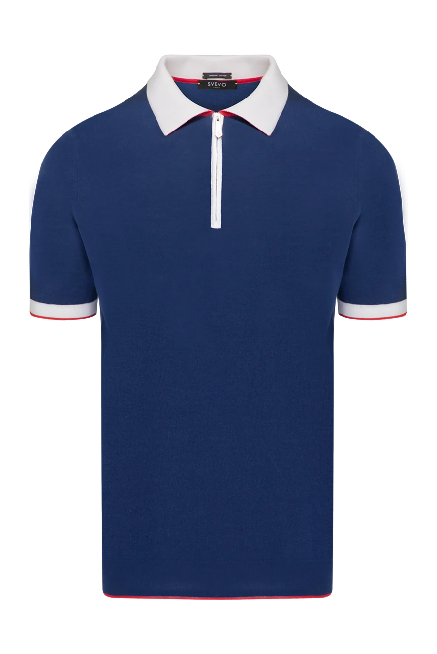 Svevo man men's blue cotton polo купить с ценами и фото 179414 - photo 1