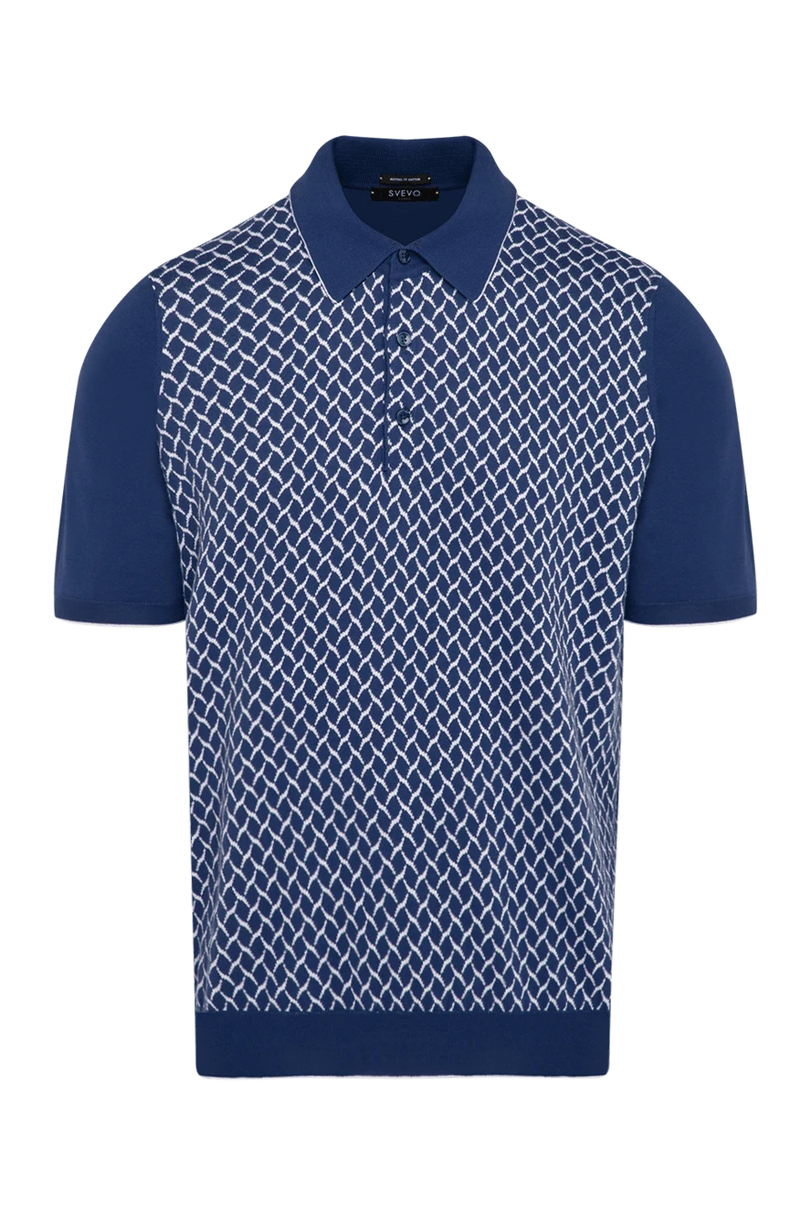 Svevo man men's blue cotton polo купить с ценами и фото 179415 - photo 1