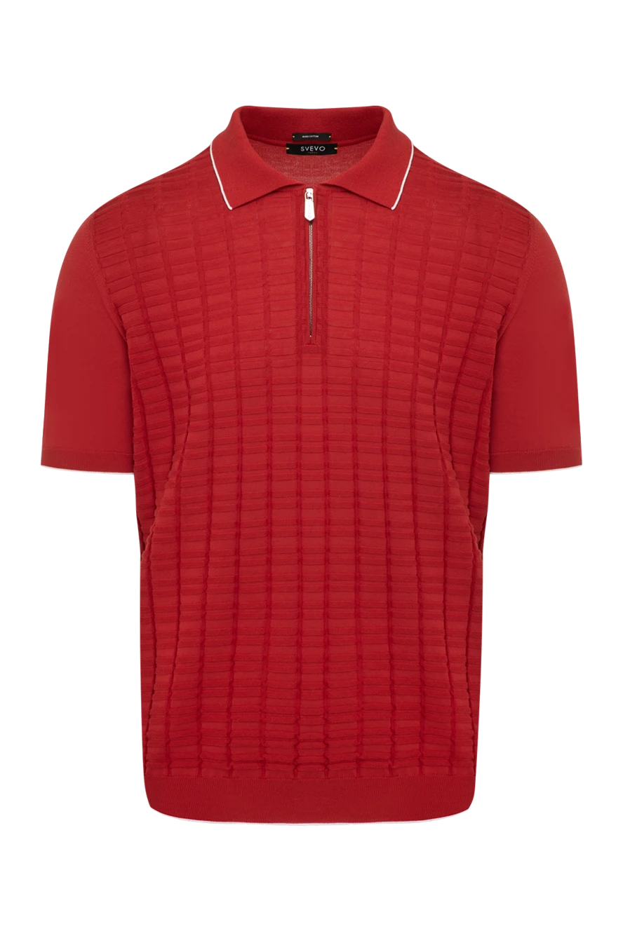 Svevo man men's red cotton polo купить с ценами и фото 179418 - photo 1