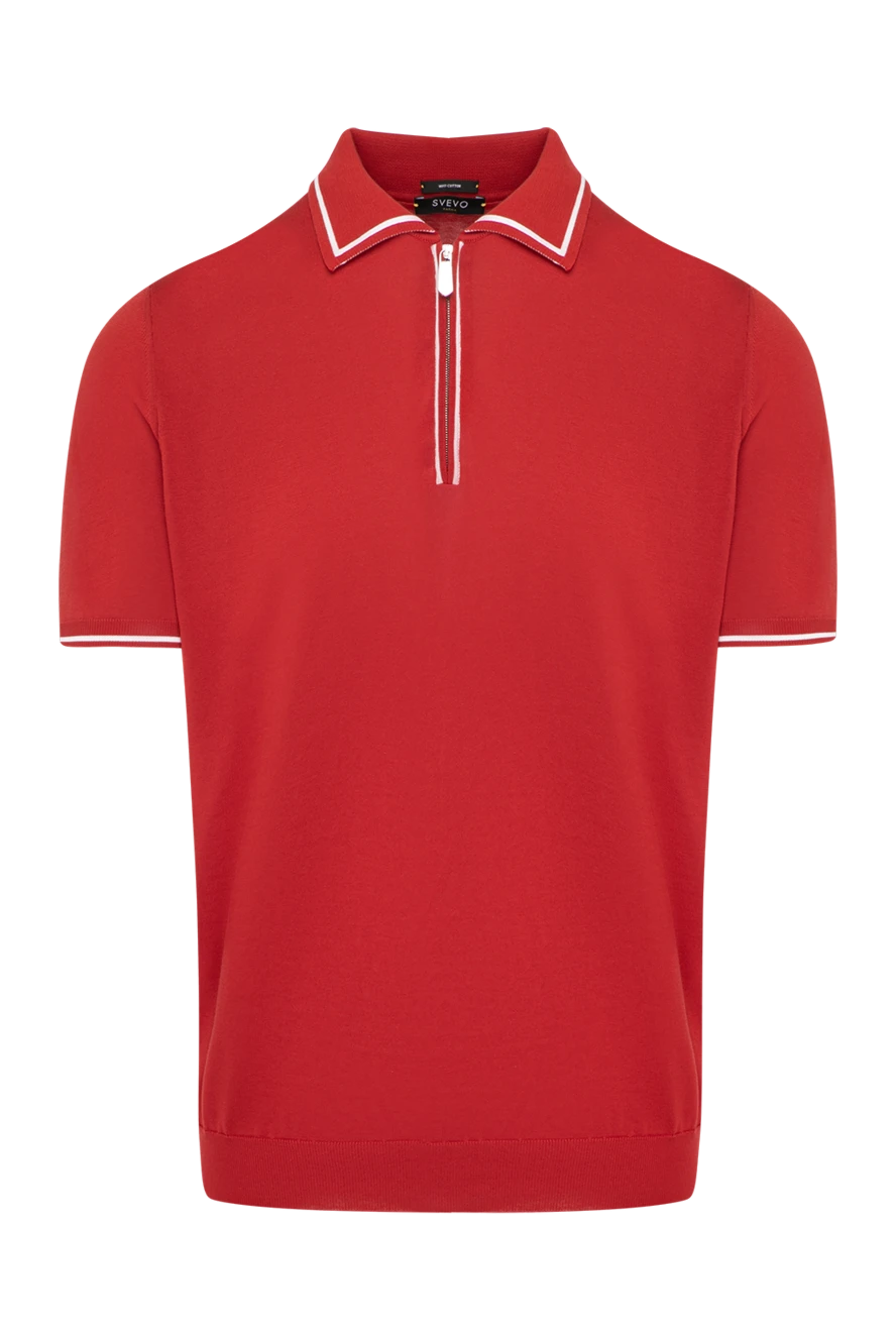 Svevo man men's red cotton polo купить с ценами и фото 179419 - photo 1