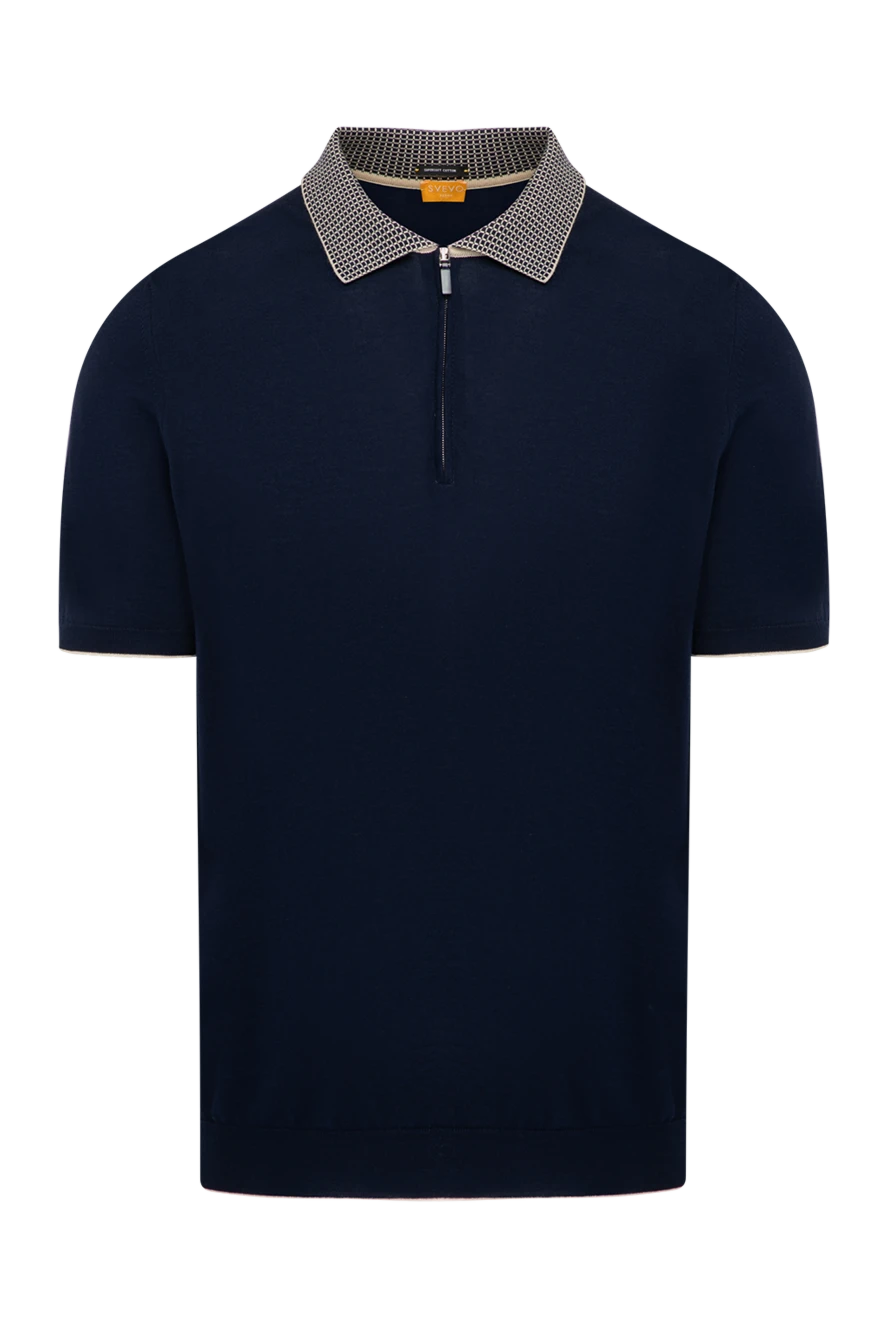 Svevo man men's blue cotton polo купить с ценами и фото 179422 - photo 1