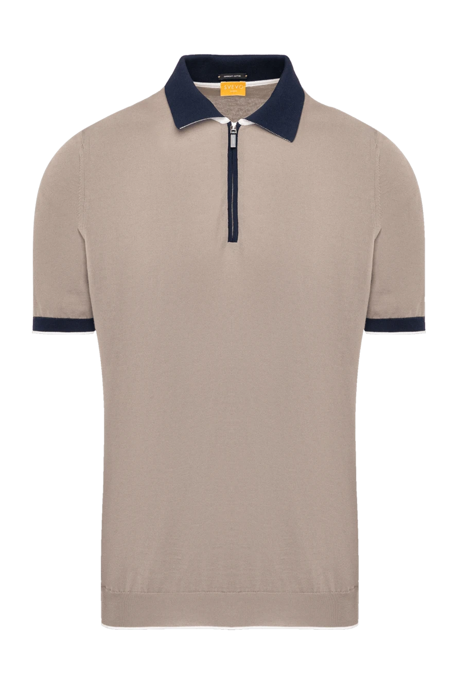 Svevo man men's beige cotton polo купить с ценами и фото 179423 - photo 1