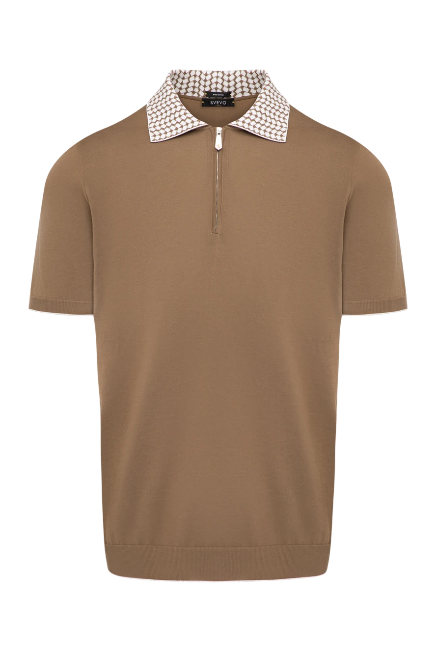 Svevo man men's brown cotton polo купить с ценами и фото 179424 - photo 1