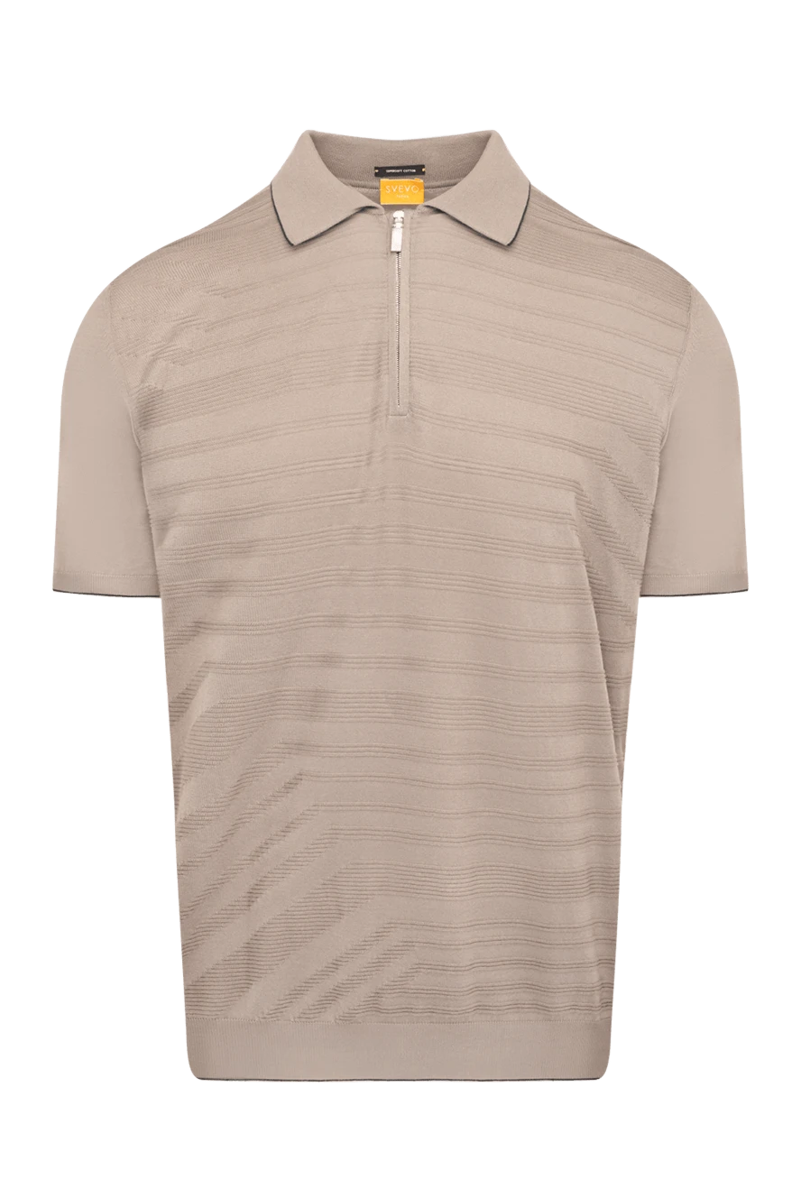 Svevo man men's beige cotton polo купить с ценами и фото 179426 - photo 1