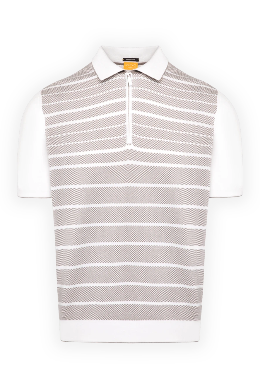 Svevo man men's white cotton polo купить с ценами и фото 179430 - photo 1