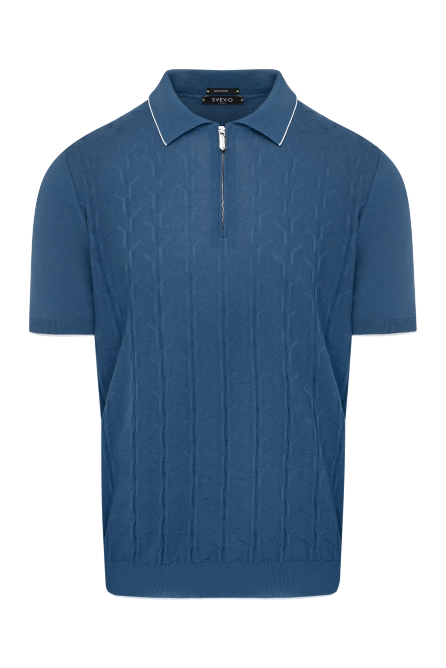 Svevo man men's blue cotton polo купить с ценами и фото 179431 - photo 1