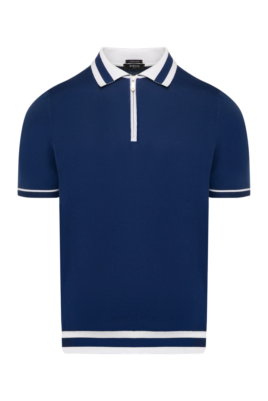 Svevo man men's blue cotton polo купить с ценами и фото 179432 - photo 1