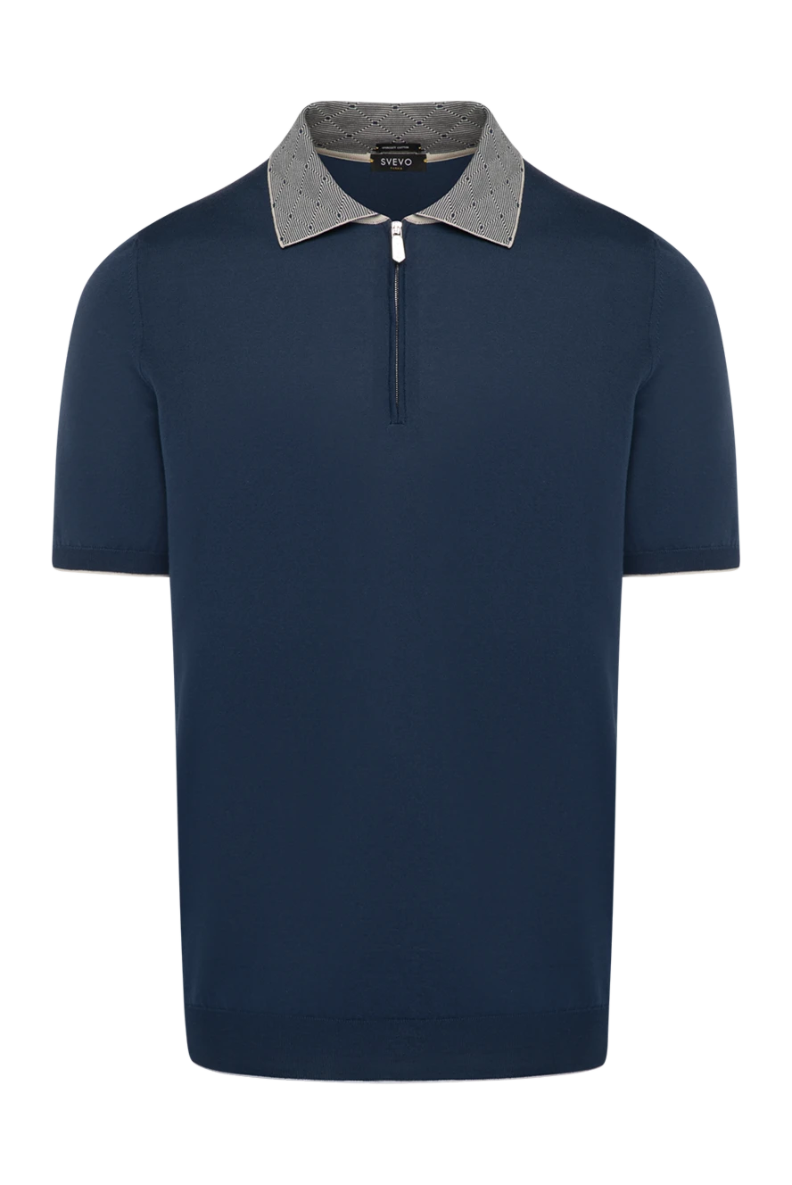 Svevo man men's blue cotton polo купить с ценами и фото 179433 - photo 1