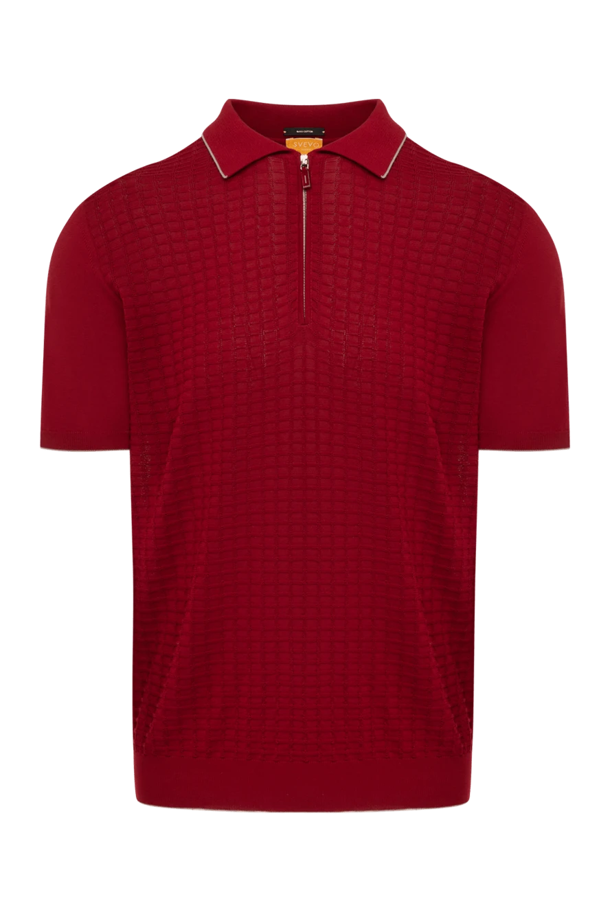 Svevo man men's red cotton polo купить с ценами и фото 179434 - photo 1